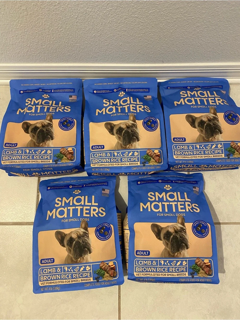 5 brand new small matters dog food bundle set